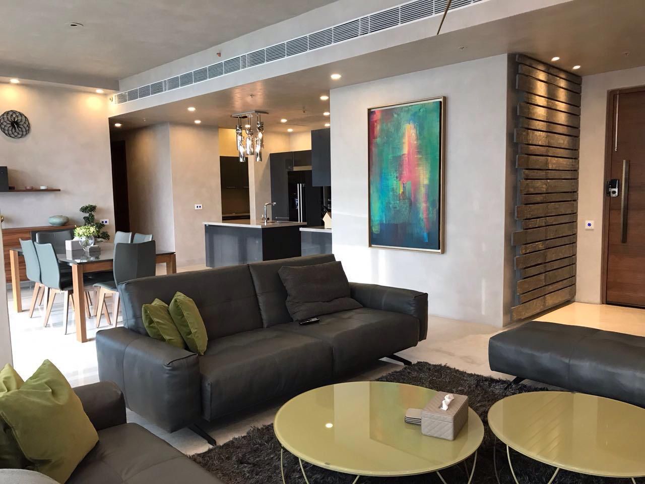 Happy customers with sofa